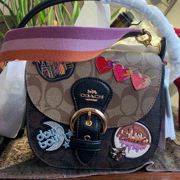 Coach Handbags - Authentic COACH SIGNATURE LEATHER  PATCHES FLAP SNAP SHOULDER/CROSSBODY